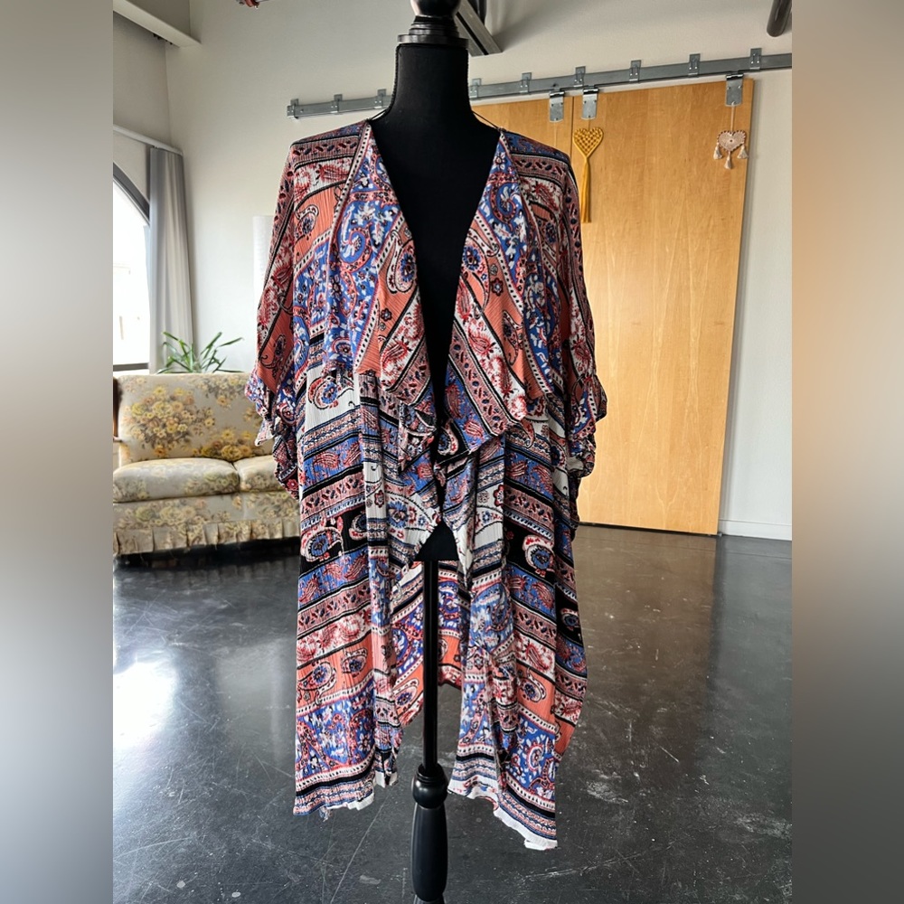 Multicolored Paisley Kimono size large